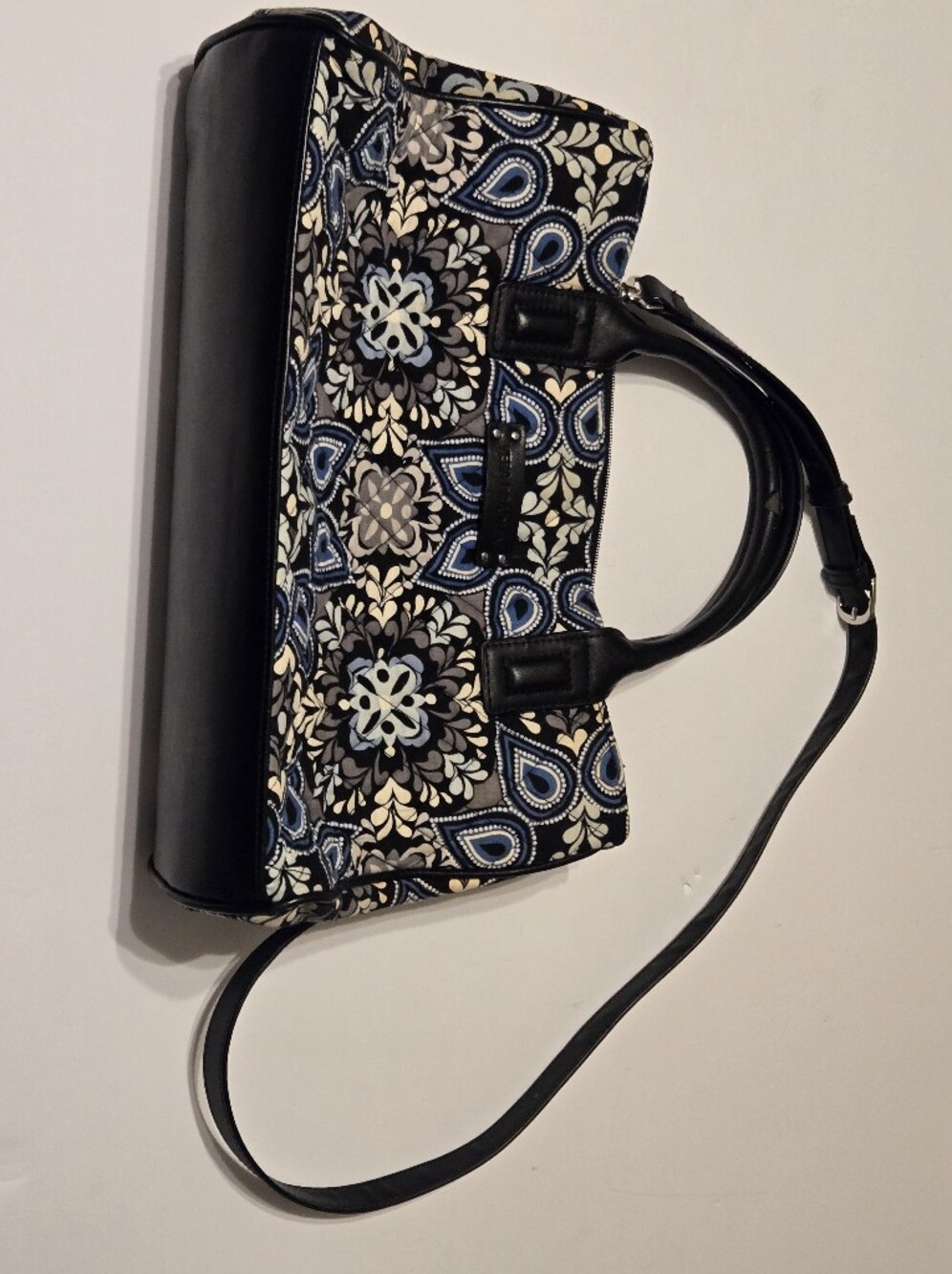 Vera Bradley Black & Blue Medallion Satchel